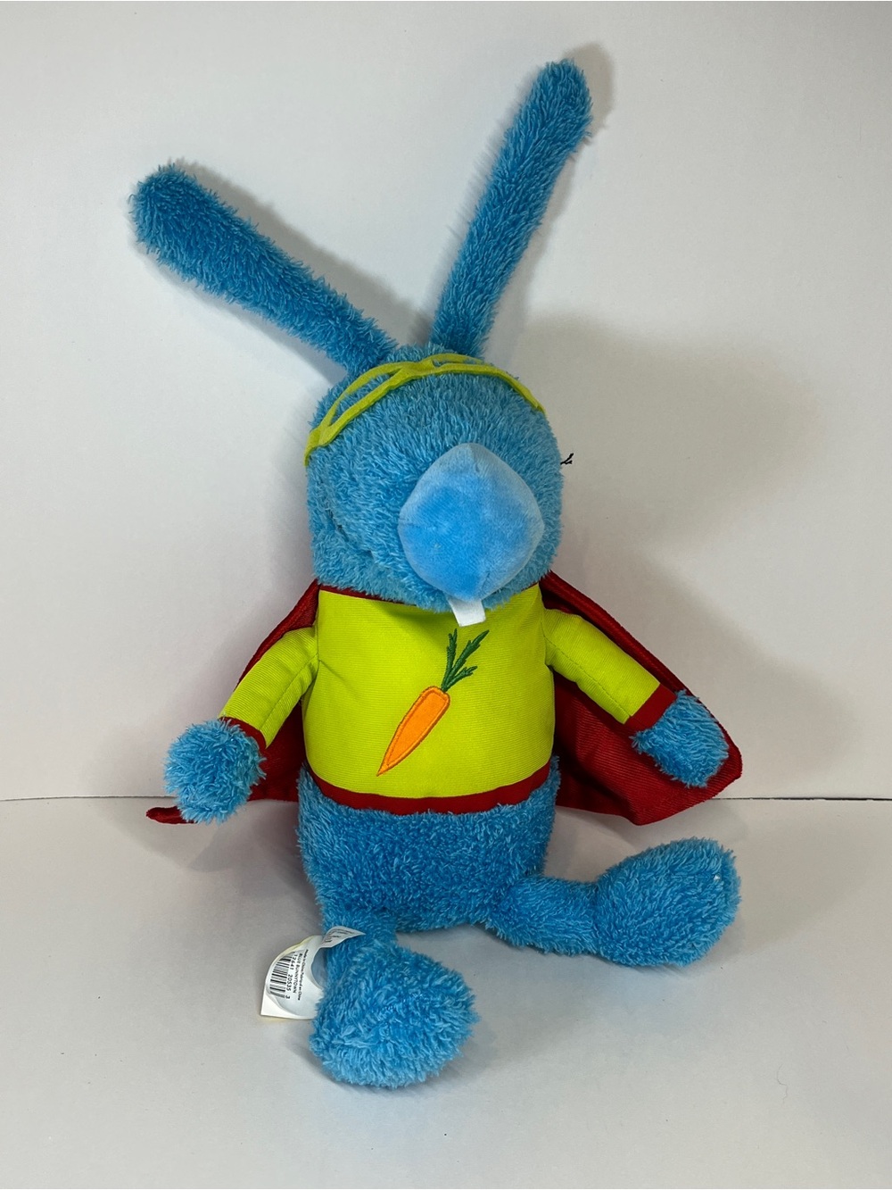 Disney Store Blue Bunny Town Plush Cape Mask Superhero Carrot 12" Rare HTF Toy - Picture 13 of 14